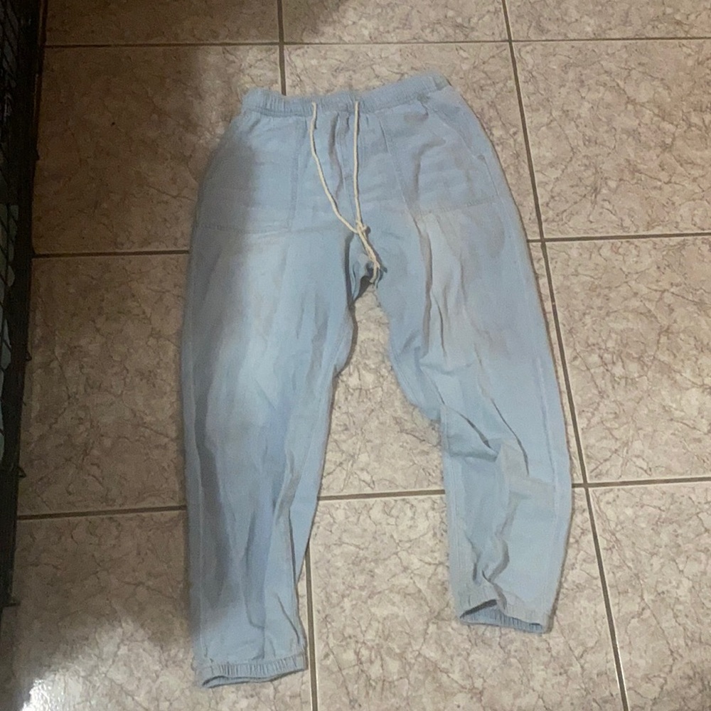 Baby blue jogger like “jeans”